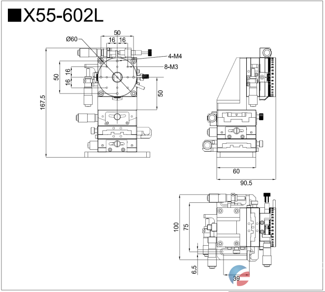 五维调整架 X55-602L X55-602R(图1)