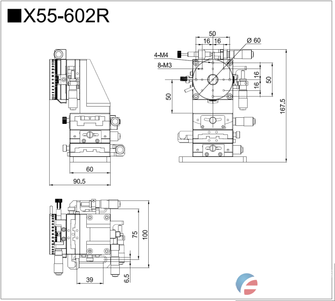 五维调整架 X55-602L X55-602R(图2)